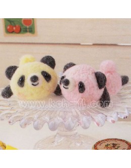 [H441-335] Hamanaka 羊毛氈材料包 - 溫馨小熊貓