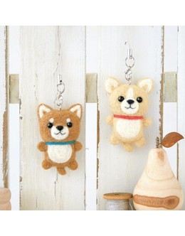 [H441-420] Hamanaka 羊毛氈材料包 - 柴犬 & 芝娃娃吊飾