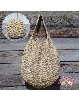 鉤織菠蘿花手挽袋材料包 CD22121